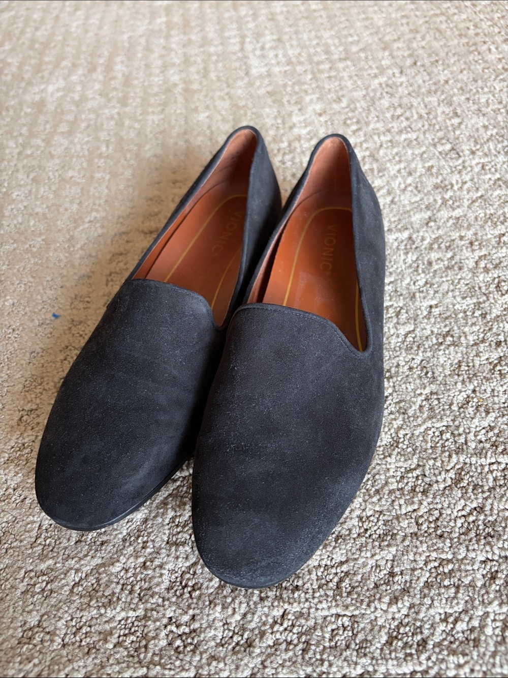 Vionic Women's Black Suede Slip-On Loafers Willa